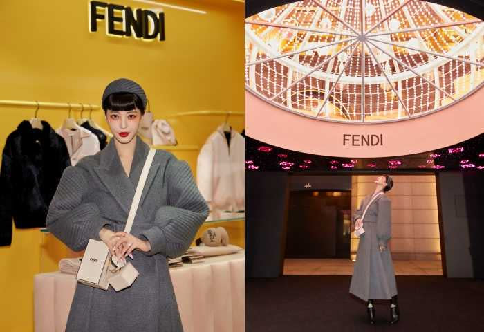   韓藝瑟揹上了FENDI Packaging系列 硬殼包／43,500元（圖／品牌提供）