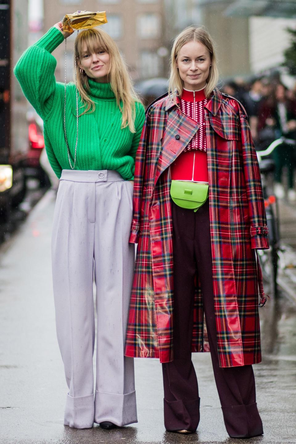 Photo credit: Thora Valdimars wearing the green Anna belt bag in Copenhagen. Image: Getty