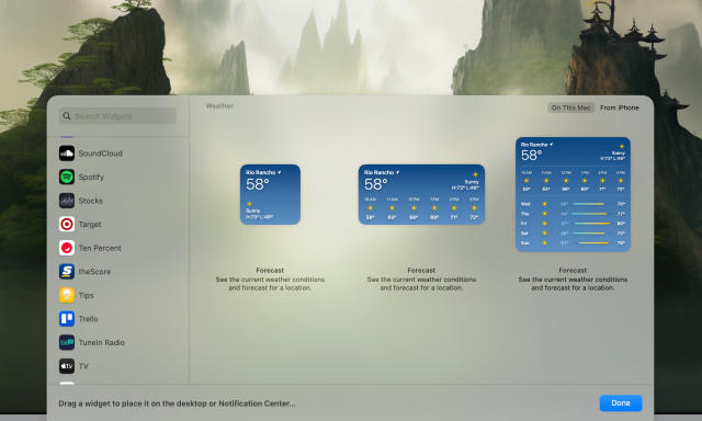 Central de widgets macOS Sonoma - macOS - MM Fórum