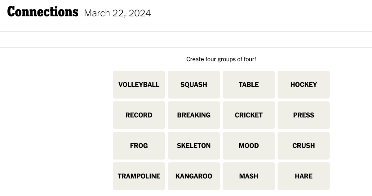 <em>Today's NYT Connections puzzle for Friday, March 22</em><em>, 2024</em><p>The New York Times</p>