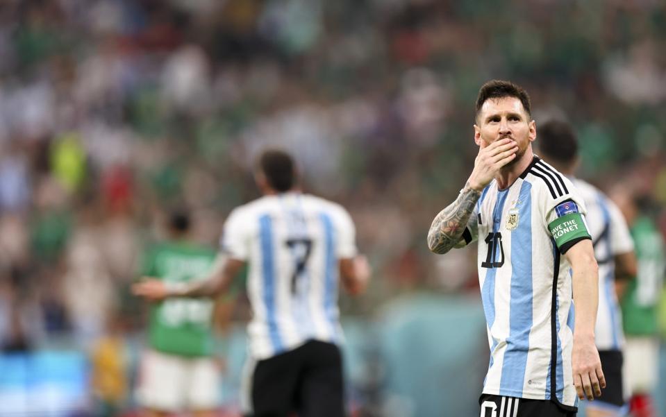 Messi soaked up the moment following his opening goal for Argentina - Robbie Jay Barratt/Getty Images