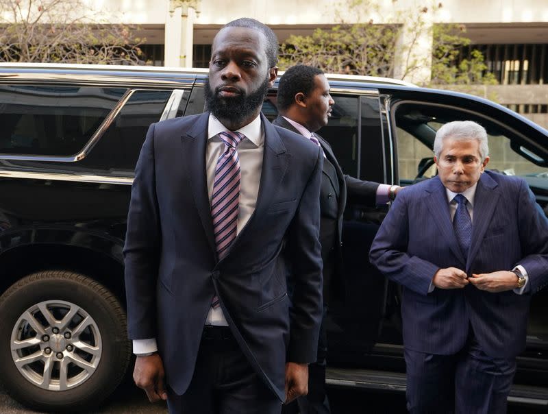 Rapper Pras arrives at U.S. District Court in Washington