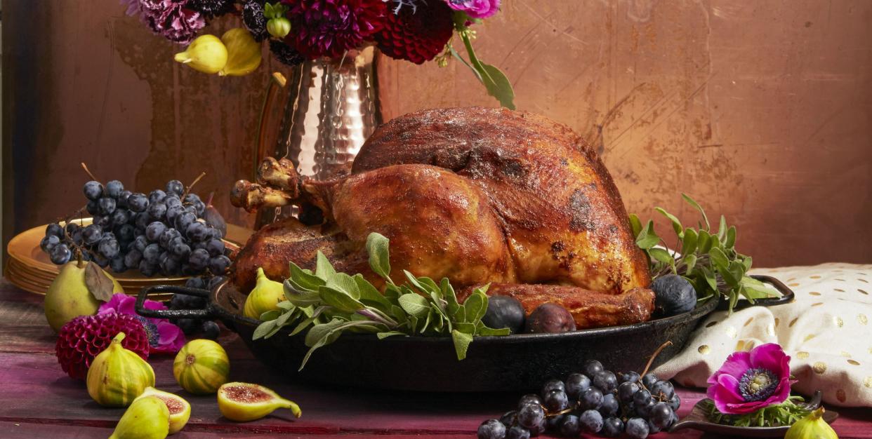 thanksgiving turkey on the dinner table