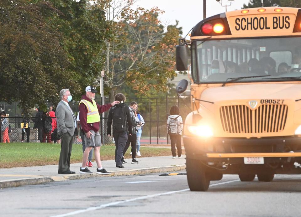 Former Brockton High School Principal Clifford Murray is outside of the high school on Wednesday, Oct. 13, 2021.