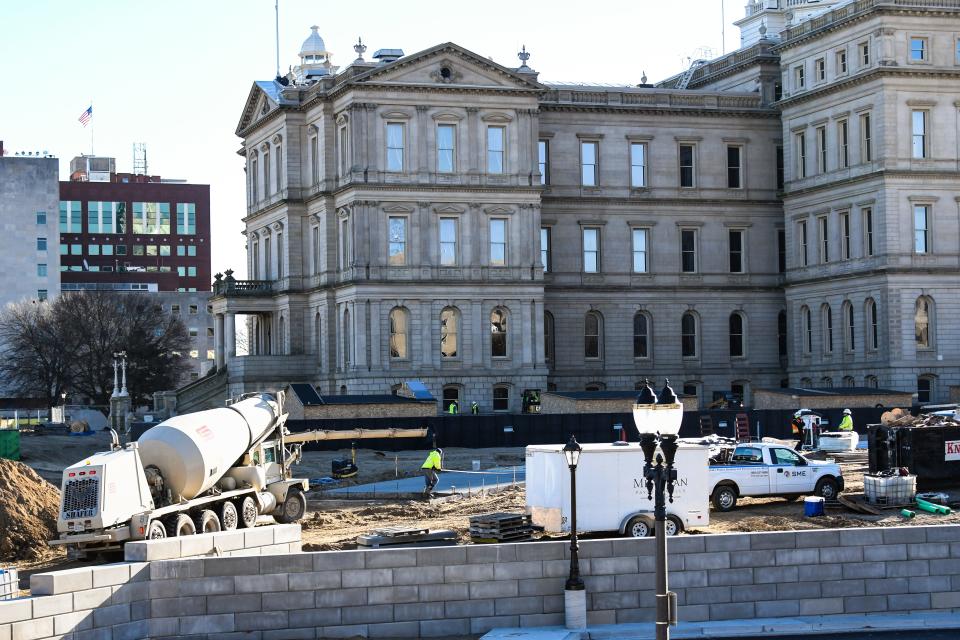 Construction at the State Capitol pictured Tuesday, Nov. 23, 2021.