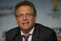 FIFA general secretary Jerome Valcke speaks during a press conference in Sao Paulo, Brazil, on January 20, 2015