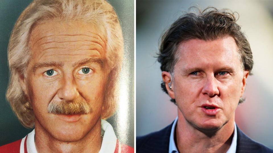 Four Four Two’s cheeky prediction and Steve McManaman in 2018. (Images: Twitter/Getty Images)