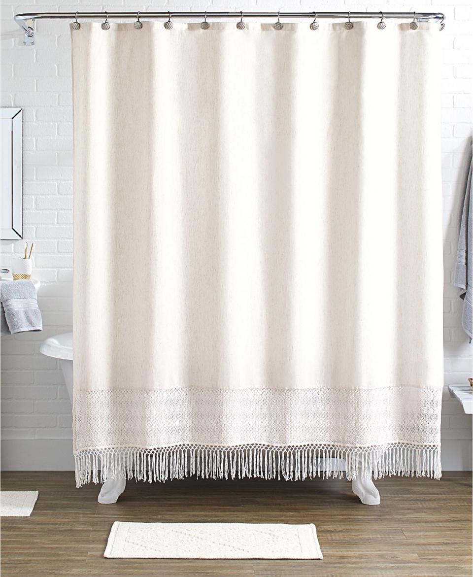 Idea Nuova Pure Bath 15-Pc. Shower Curtain, Hooks & Rugs Set (Photo: Macy's) 