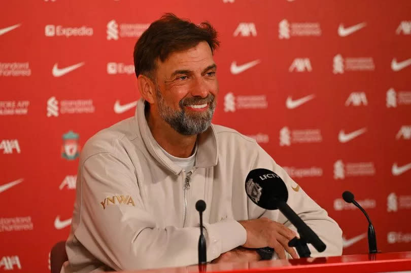 Jürgen Klopp during his final pre-match press conference as Liverpool manager.