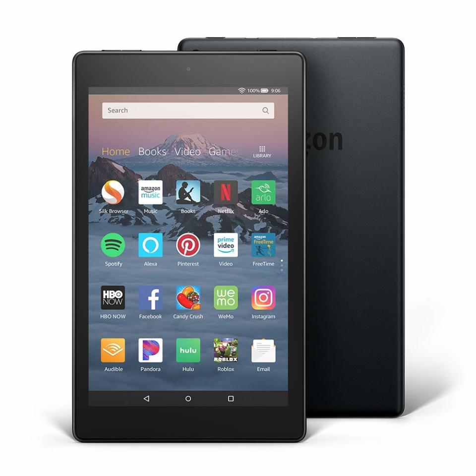 The Fire 8 is great for watching videos and reading Kindle e-books. (Photo: Amazon)