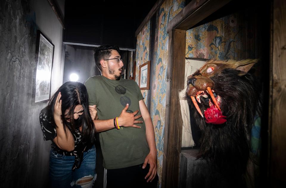 Guests walk through the Fiesta de Chupacabras haunted house at Halloween Horror Nights. The house is one of 10 featured at the annual event hosted by Universal Studios Florida.