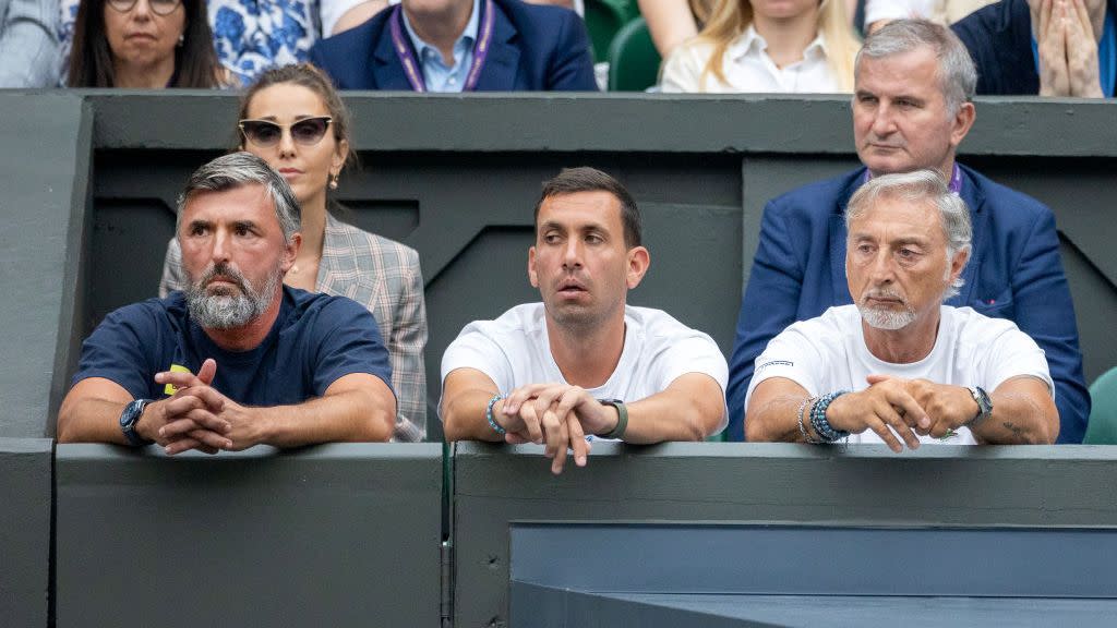 djokovic players box wimbledon