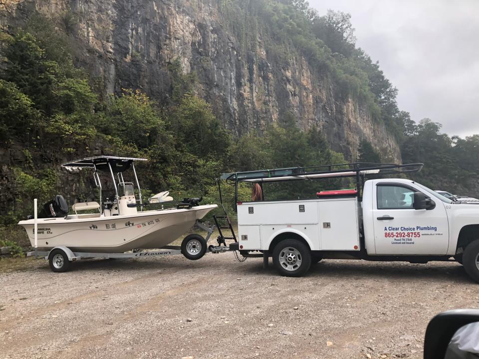 Besides getting to the job site, Charlie Crowder's truck can be used to get his boat to the lake.