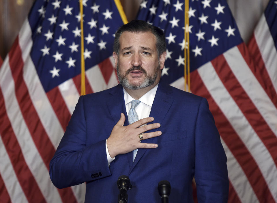 Republican Senator Ted Cruz (R-TX) in October.(Olivier Douliery/Pool via AP)