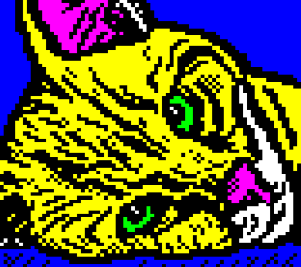 <p>“Lazy Cat” nennt der Künstler dieses Pixelwerk. Credit: Steve Horsley / <a rel="nofollow noopener" href="https://www.horsenburger.com/" target="_blank" data-ylk="slk:Horsenburger.com;elm:context_link;itc:0;sec:content-canvas" class="link ">Horsenburger.com</a>. </p>