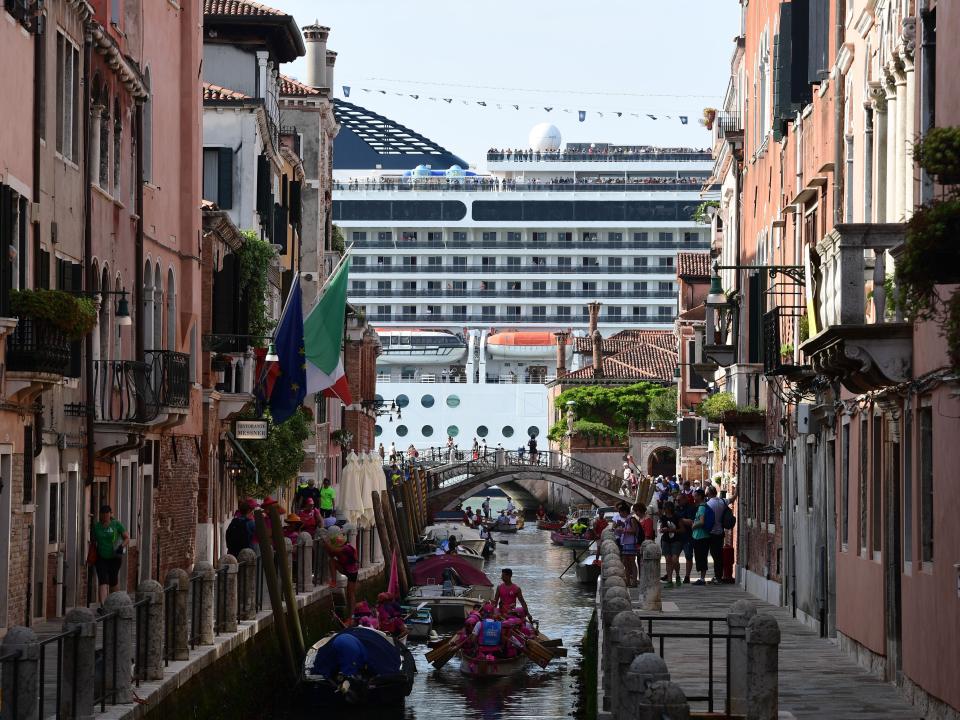 Venice, Europe’s most polluted cruise port in 2019, saw an an 80% drop in SOx emissions after banning large cruise ships in 2021, according to Transport & Environment.