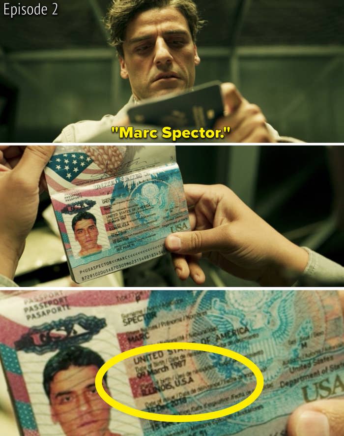 A closeup of Marc's passport which shows that his place of birth is Illinois