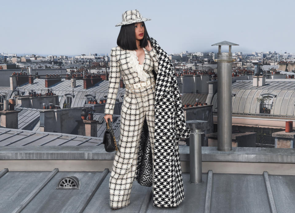 PARIS, FRANCE - OCTOBER 01: Cardi B attends the Chanel Womenswear Spring/Summer 2020 show as part of Paris Fashion Week on October 01, 2019 in Paris, France. (Photo by Stephane Cardinale - Corbis/Corbis via Getty Images)