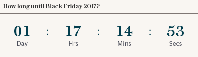 Black Friday countdown 2017