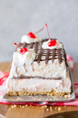 Banana Split Ice Cream Cake