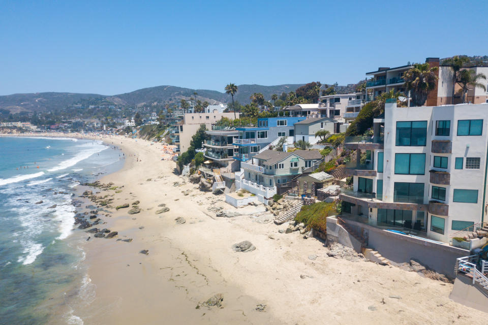 Vacation on the beach in California. Ocean View.