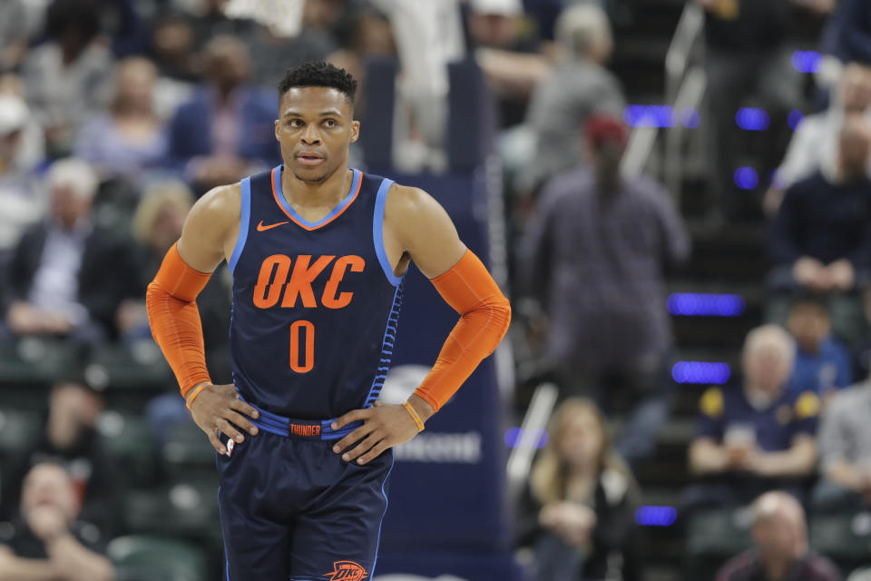 Russell Westbrook lashed out at critics while vowing to fix the most glaring deficiency in his game. (AP)