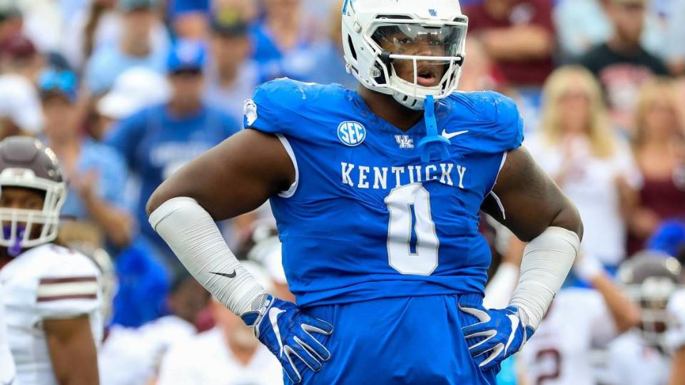 The ability of Kentucky to attract impact players such as defensive tackle Deone Walker (0) from the state of Michigan is one example of the type of resourceful recruiting that will allow UK to play Georgia on Saturday night with the SEC East lead at stake for the third time in six seasons.