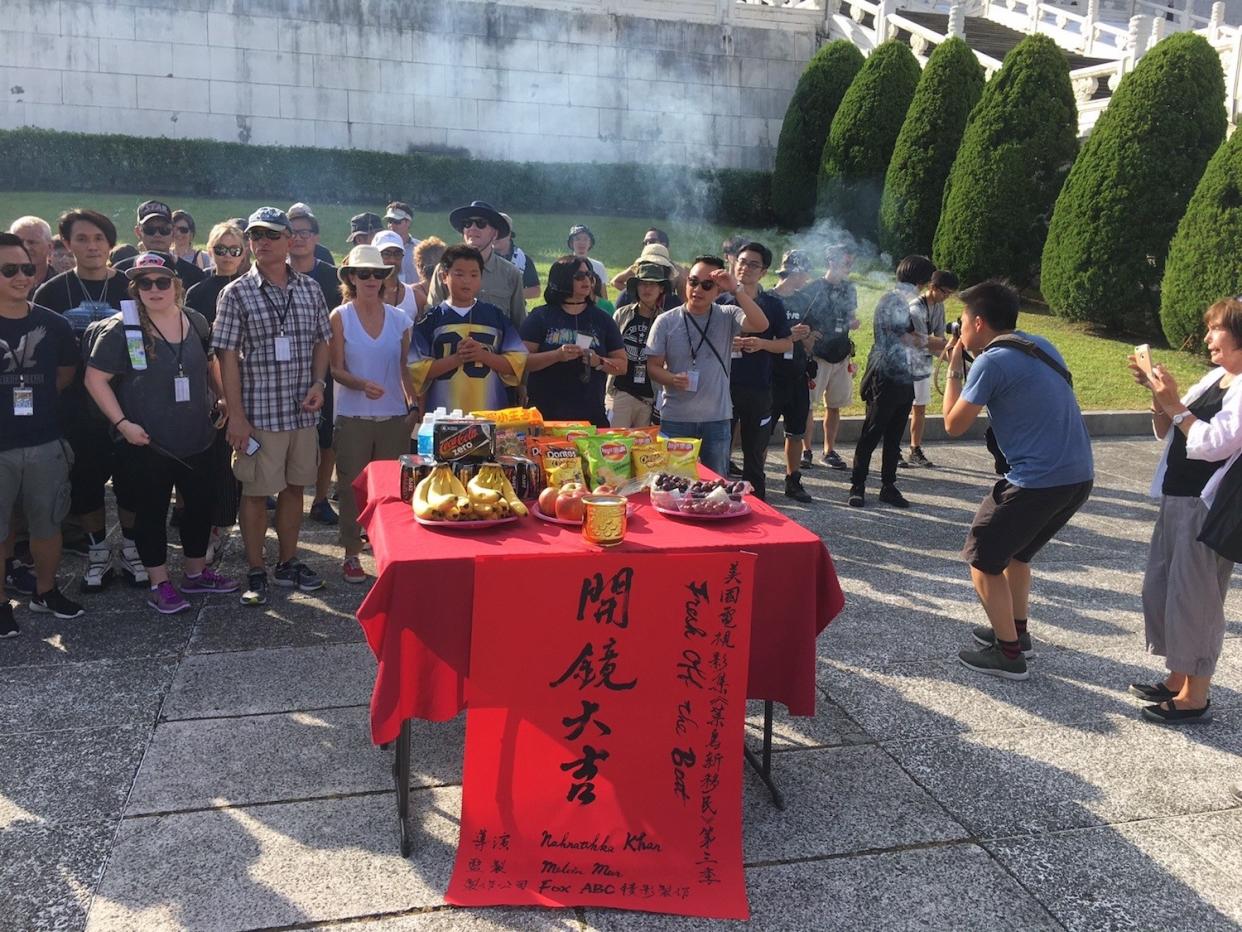 The blessing ceremony in Taiwan for “Fresh Off the Boat”. (Photo: FOX+/Melvin Mar)