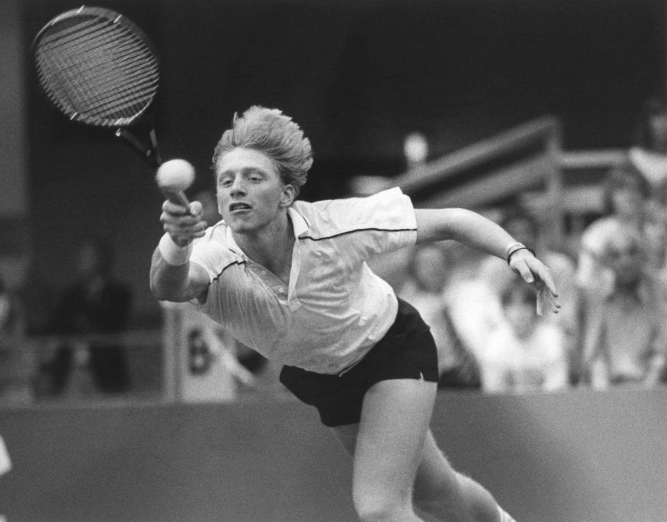 Power war sein Spiel: Der junge Tennisspieler Boris "Boom Boom" Becker. (Bild: Apple TV+)