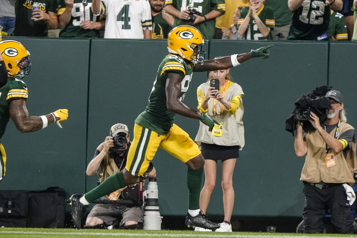 Romeo Doubs - Second-year receiver starts at Green Bay's OTAs