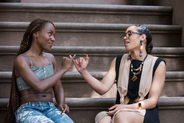 <em>Nola Darling (DeWanda Wise) and Clorinda Bradford (Margot Bingham.) Photo: Courtesy of Netflix</em>