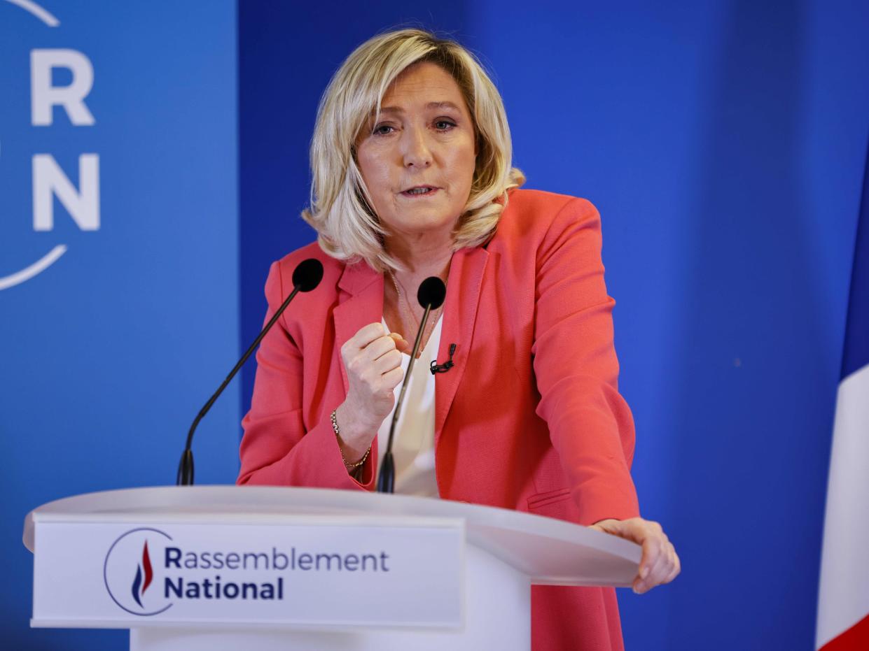 <p>Le Pen es conocida por sus puntos de vista xenófobos  </p> (AFP via Getty Images)