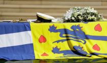 <p>The flowers that sat on top of the coffin, alongside His Royal Highness’ Personal Standard, were chosen by the Queen. </p>