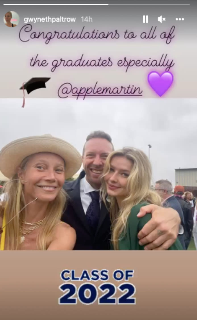 Gwyneth Paltrow, Chris Martin, Apple Martin - Credit: Gwyneth Paltrow/Instagram.