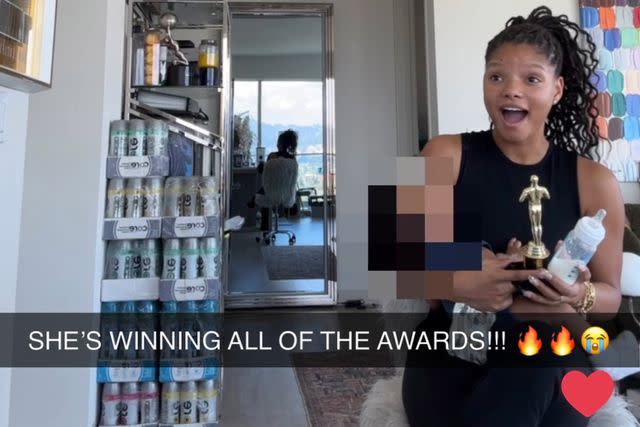 <p>DDG/Snapchat</p> Halle Bailey's 'Best Mother' award