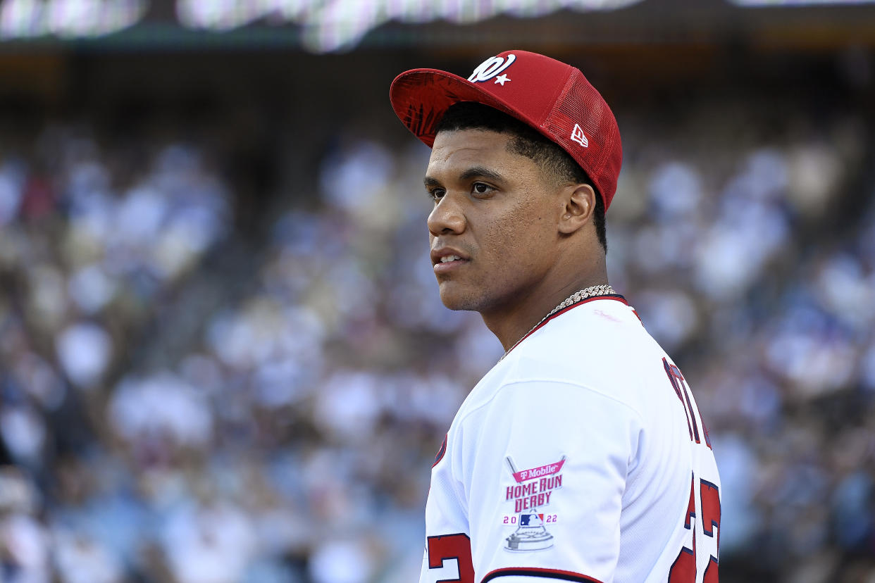 The Washington Nationals aren't rolling out the red carpet for Juan Soto anymore. (Photo by Kevork Djansezian/Getty Images)