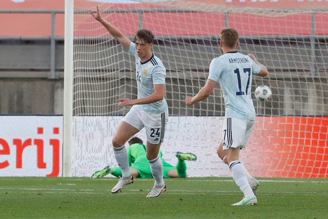 Jack Hendry celebrates firing Scotland ahead