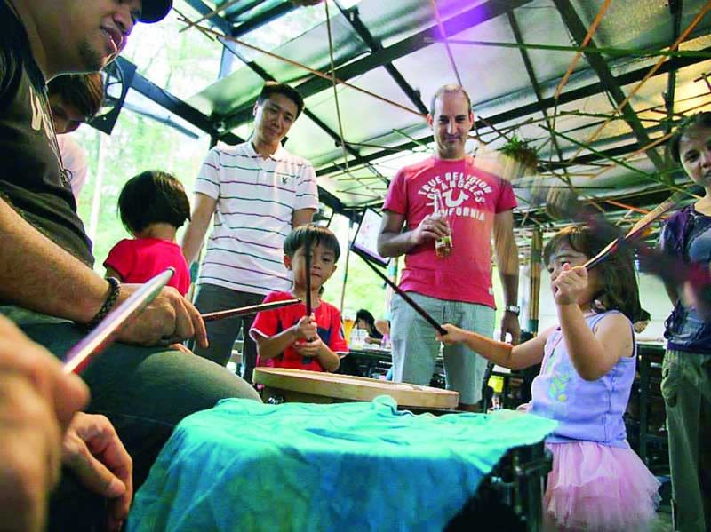 Timbre@Gillman Barracks-kids drumming workshop-kid-family eateries