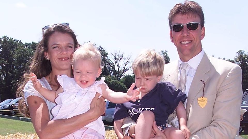 Annabel Croft with Husband Mel Coleman and their children in 1999