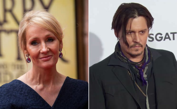 Rowling.. under fire over Depp casting - Credit: Time/Splash