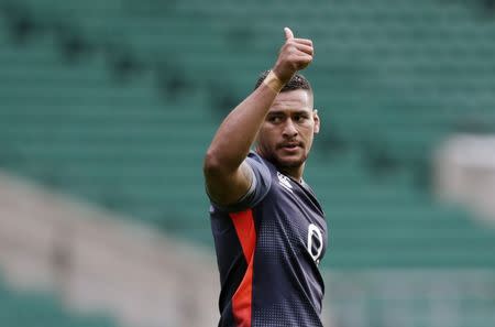 Britain Rugby Union - England Training - Twickenham Stadium - 18/11/16 England's Nathan Hughes during training Action Images via Reuters / Henry Browne