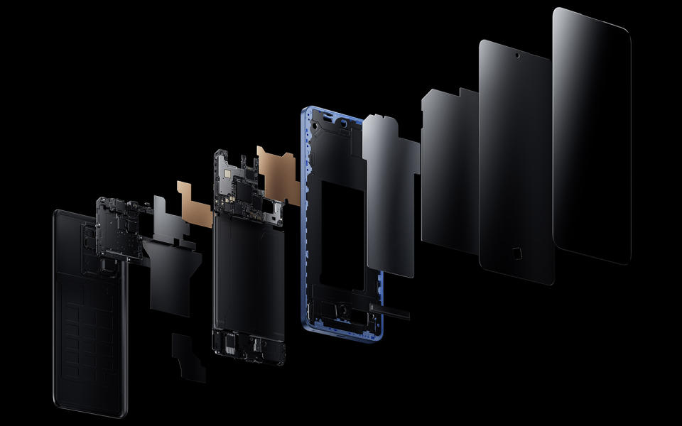 An exploded view of the Xiaomi 13T Pro.