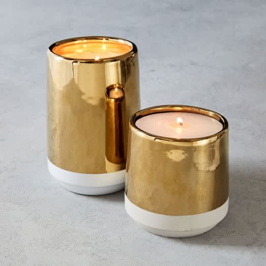 White + Gold Candle