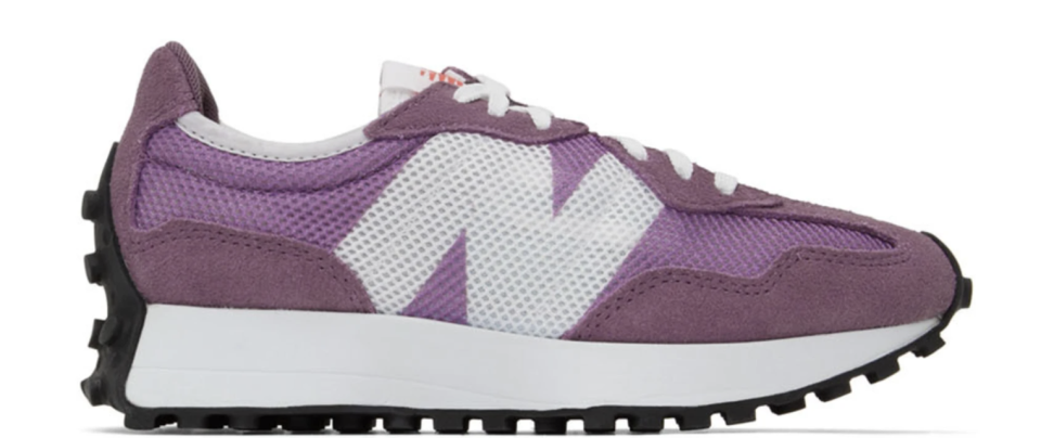 New Balance Purple 327v1 Sneakers. PHOTO: Ssense