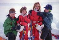<p>In 1995, the future Duke of Sussex and Duke of Cambridge were joined by their cousins Princesses Eugenie and Beatrice in the Alps. The royals love their ski trips, so it's no surprise to see the entire gang together in Switzerland.</p>