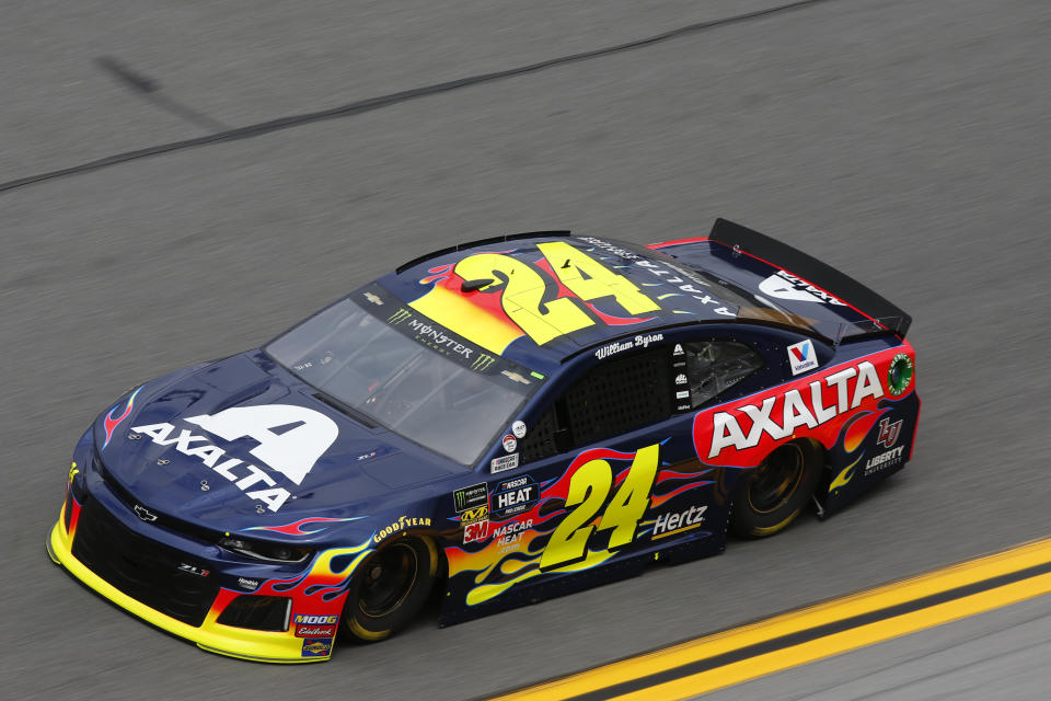 William Byron has the fifth-straight Daytona 500 pole for Hendrick Motorsports. (Photo by David Rosenblum/Icon Sportswire via Getty Images)