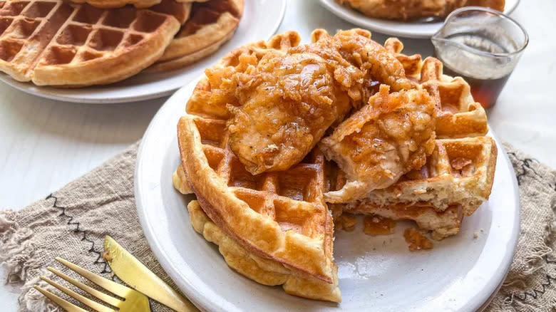 fried chicken and waffles