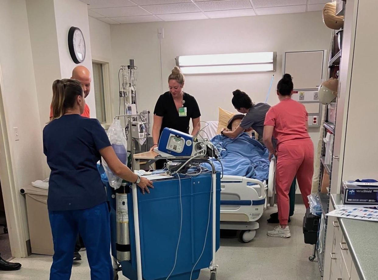 Nursing students at New England College begin their clinical work at Cheshire Medical Center in their first year as part of a nursing program collaboration.