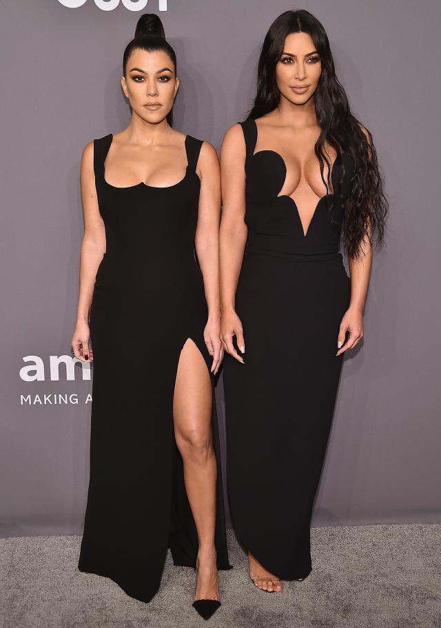 Kim and Kourtney Kardashian show new clothing line at New York