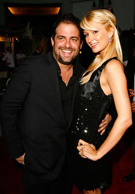 Director Brett Ratner and Paris Hilton at the Hollywood premiere of New Line Cinema's Rush Hour 3